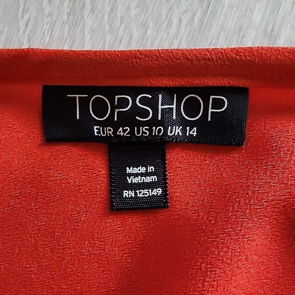TopShop Watermelon Red Cowl Neck Camisole - size 10 - Picture 7 of 7